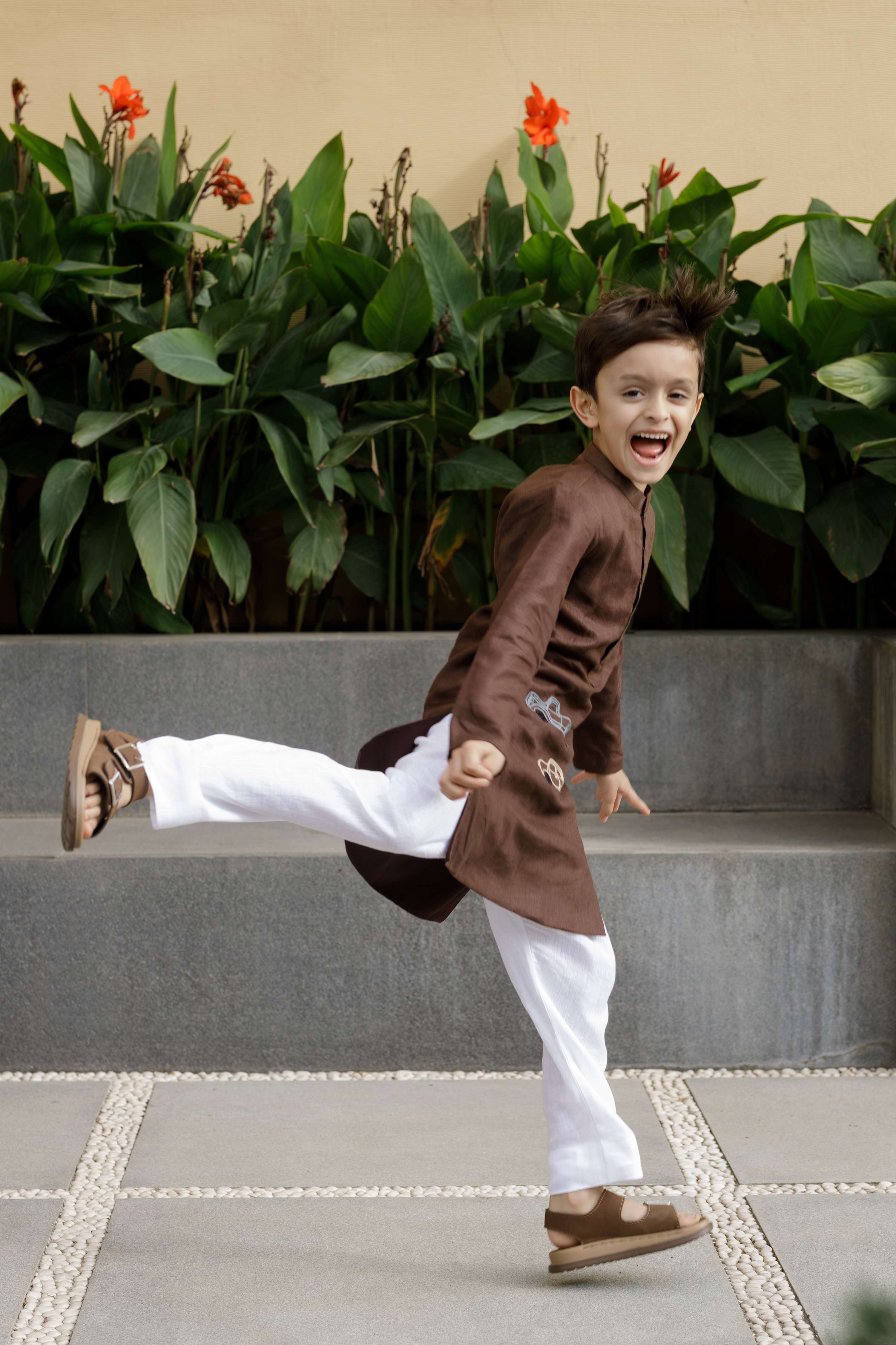 Car On Wheel Kurta Set