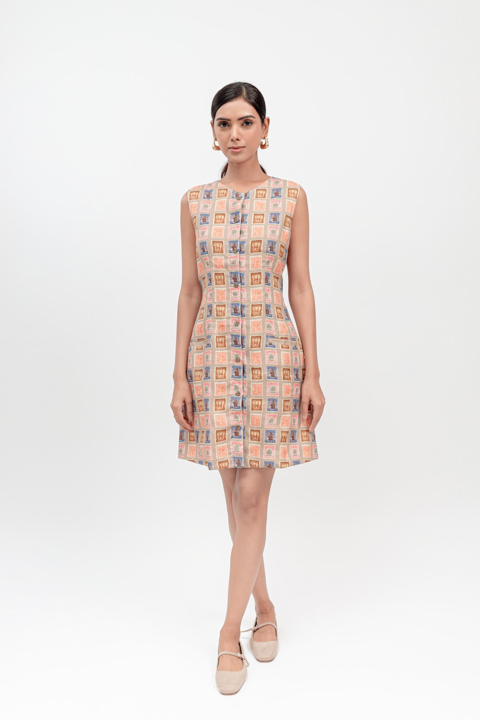 Stamp Sheath Dress