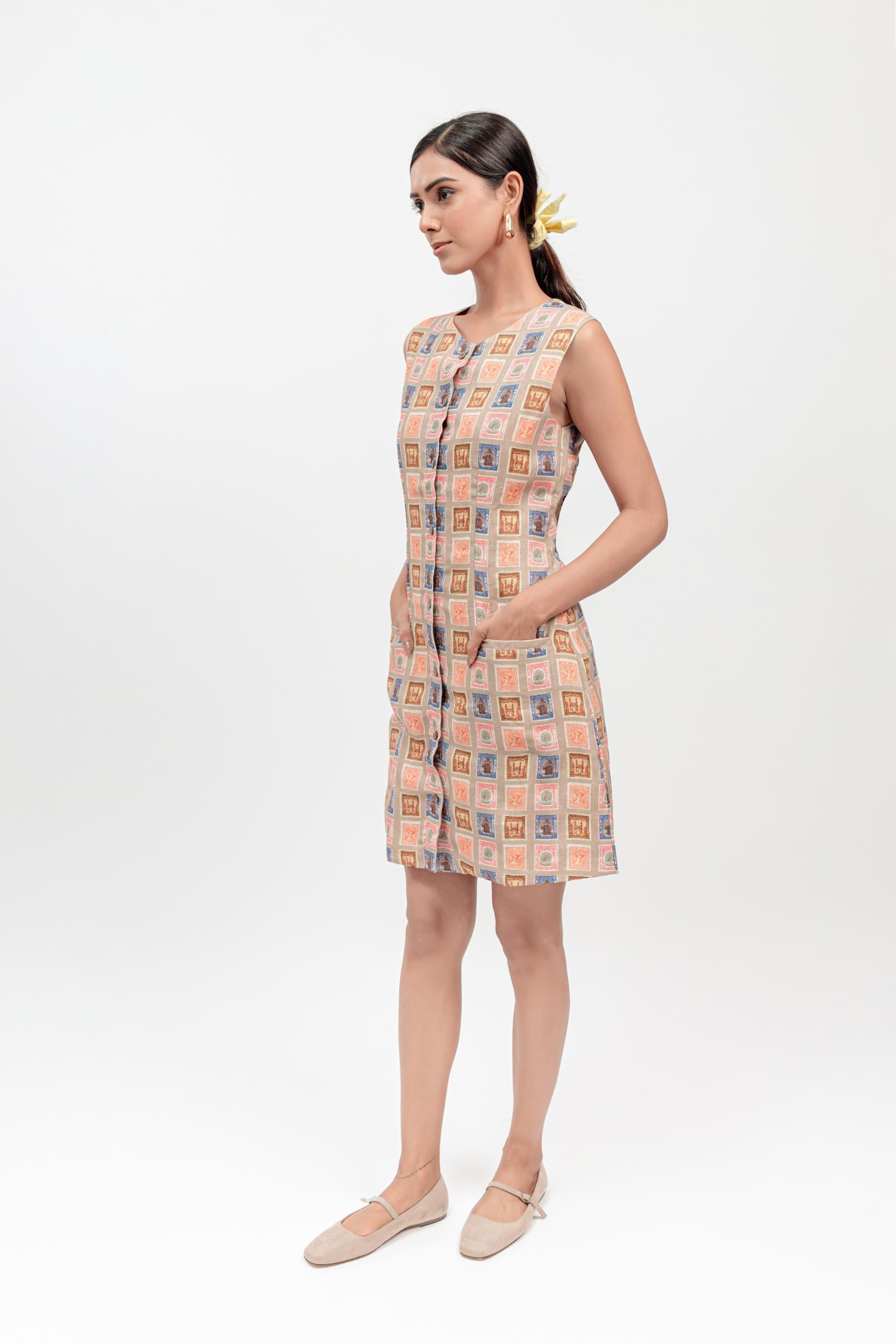 Stamp Sheath Dress