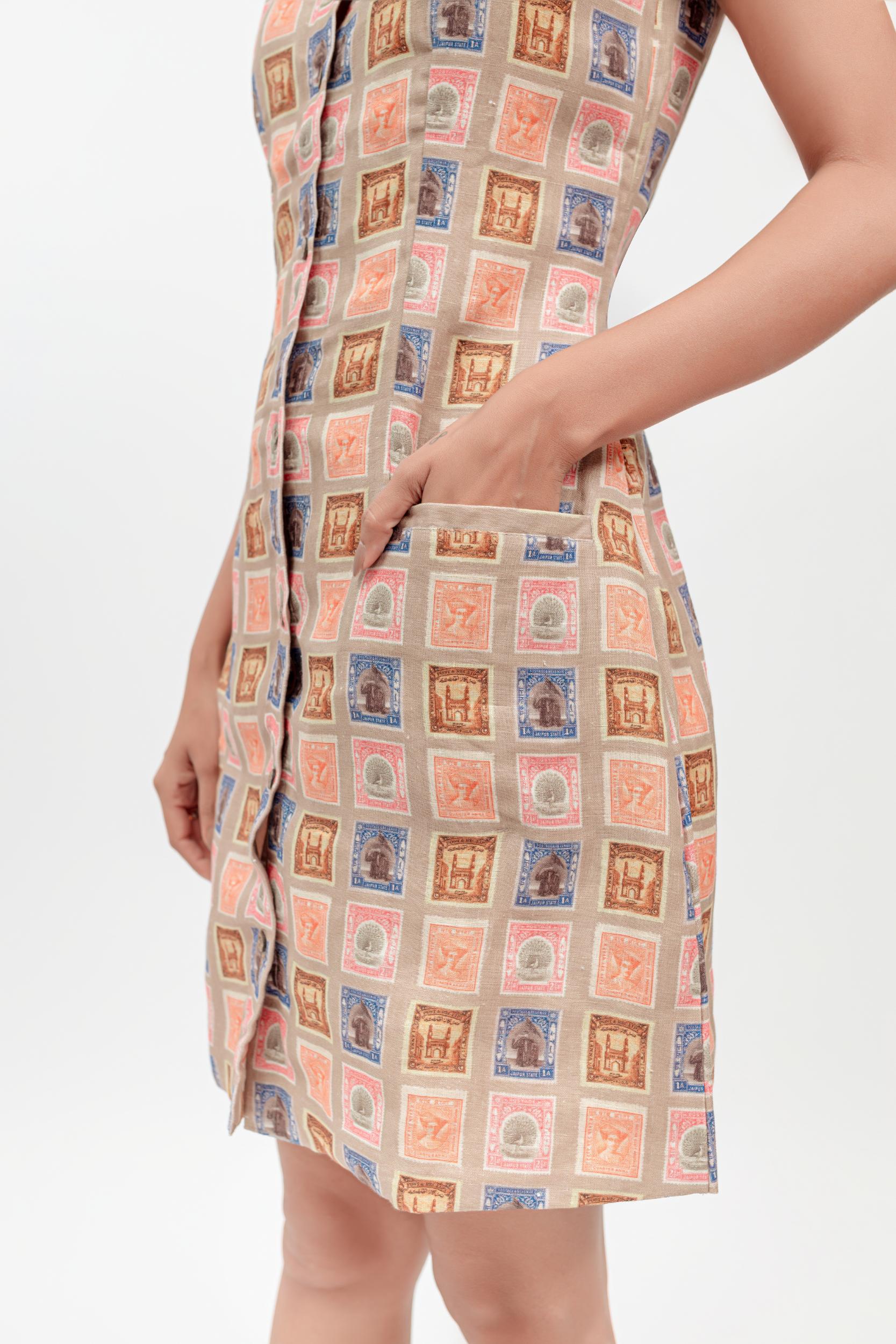 Stamp Sheath Dress