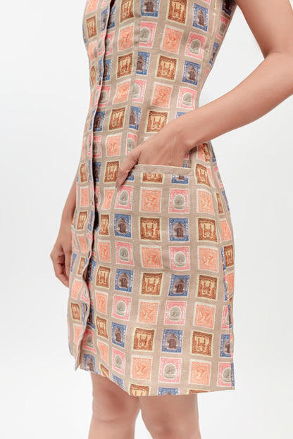 Stamp Sheath Dress