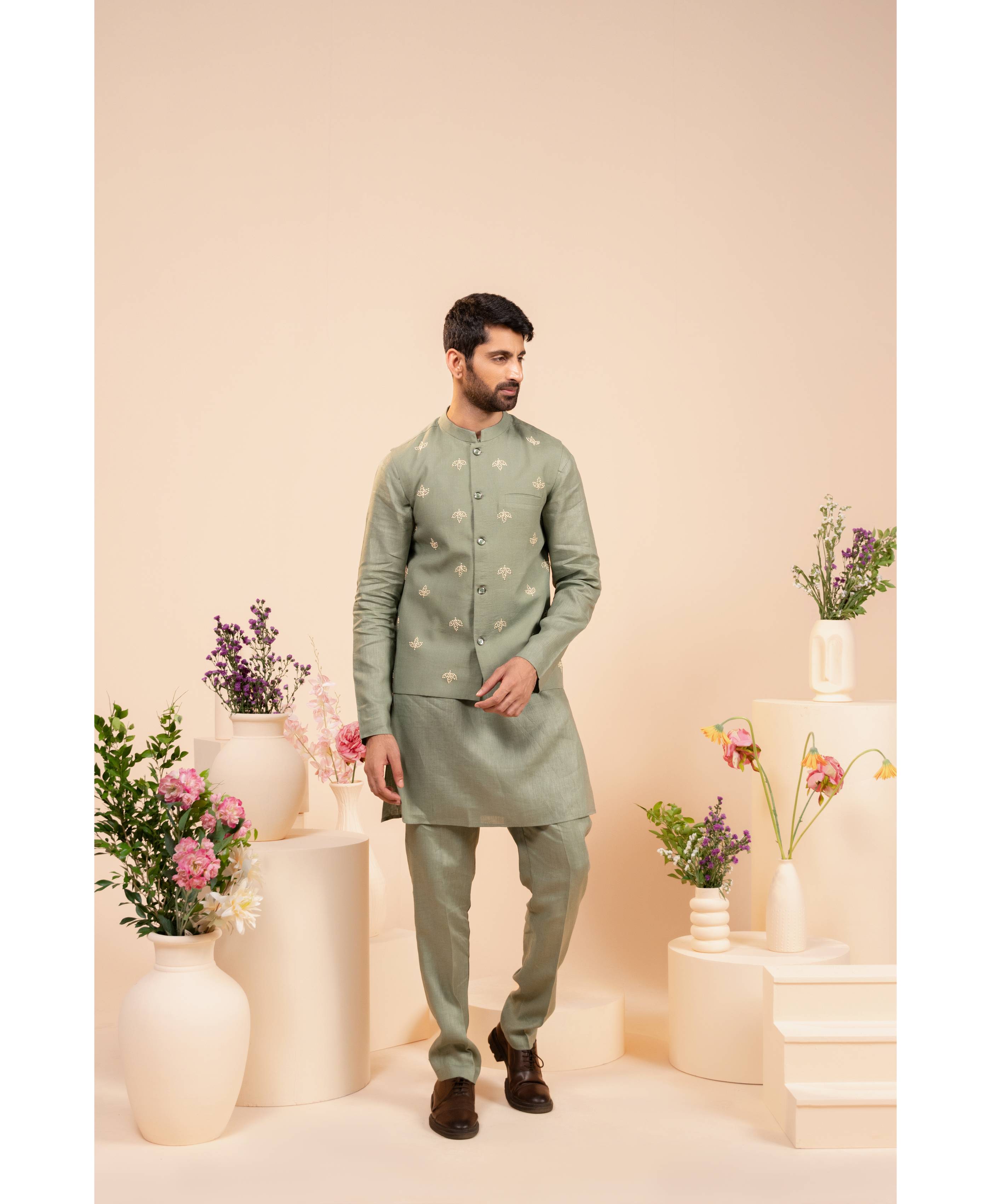 Verdant Luxe Nehru Jacket