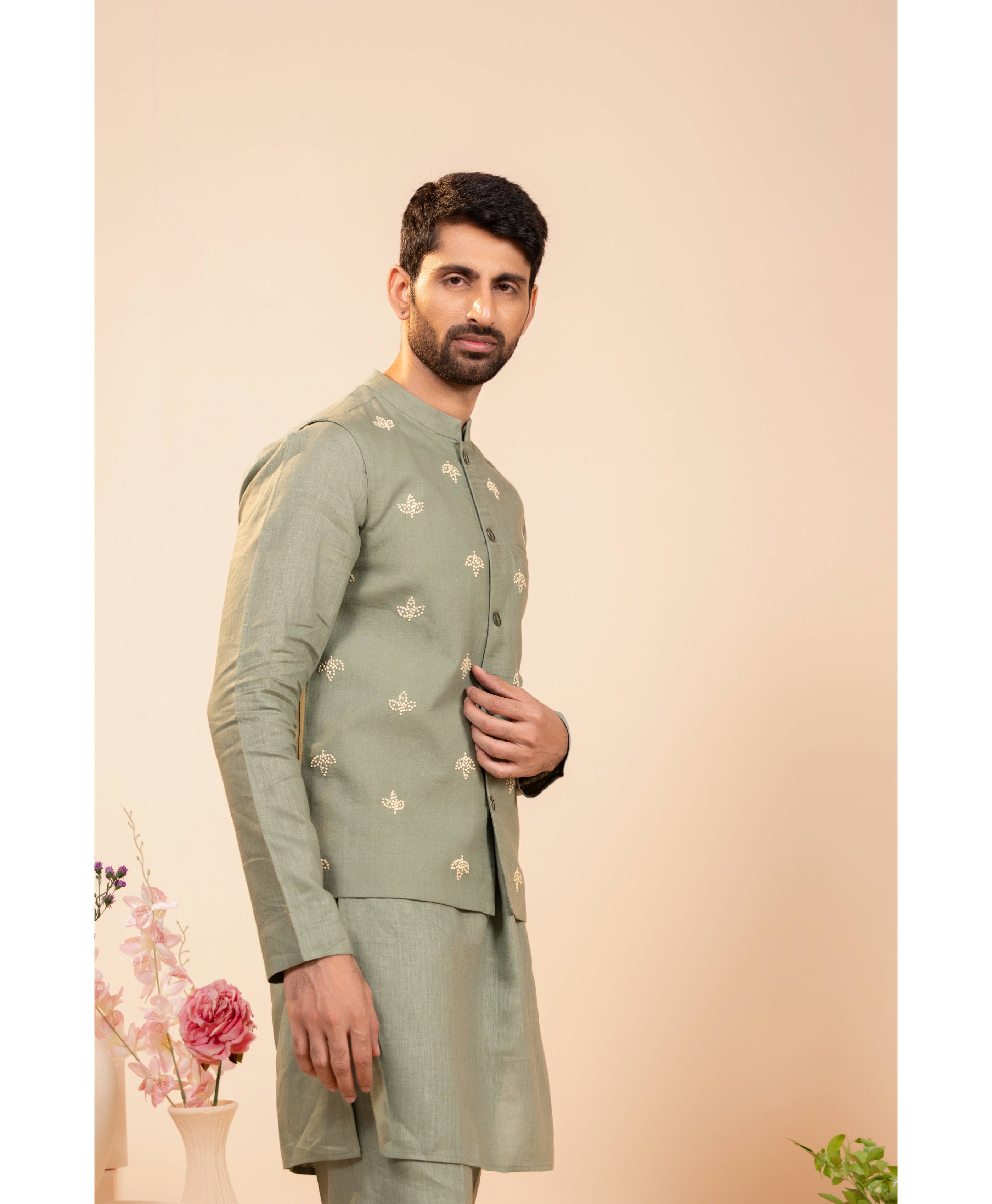 Verdant Luxe Nehru Jacket
