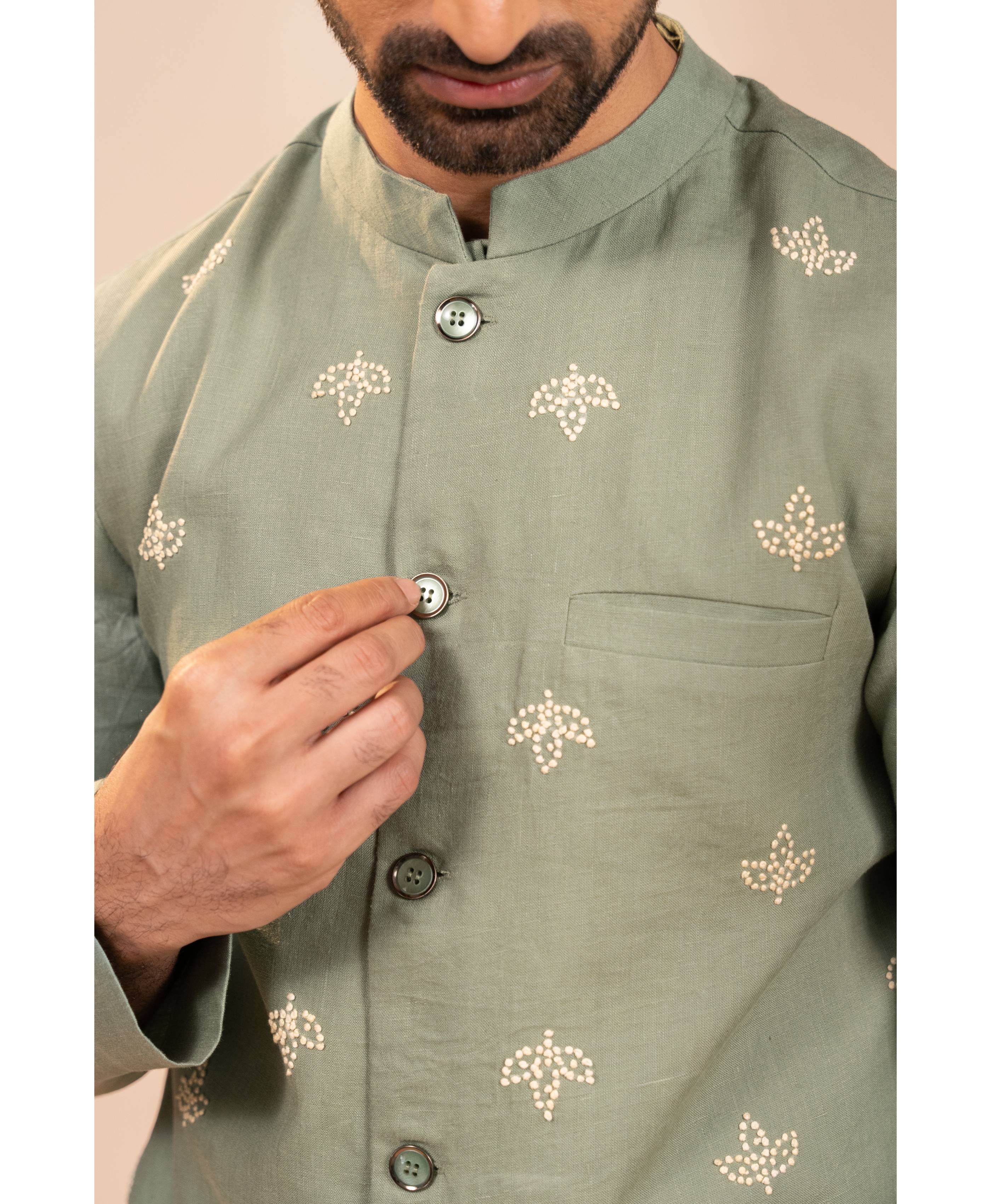 Verdant Luxe Nehru Jacket
