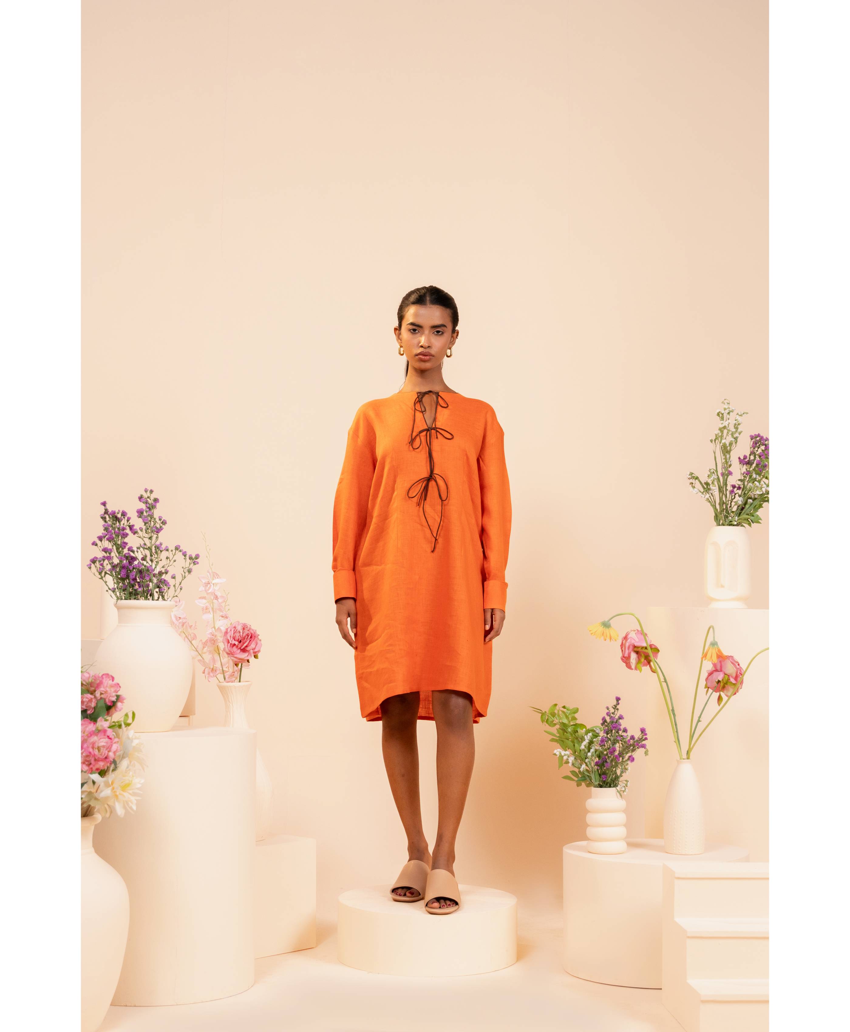 Terra Tie Linen Dress