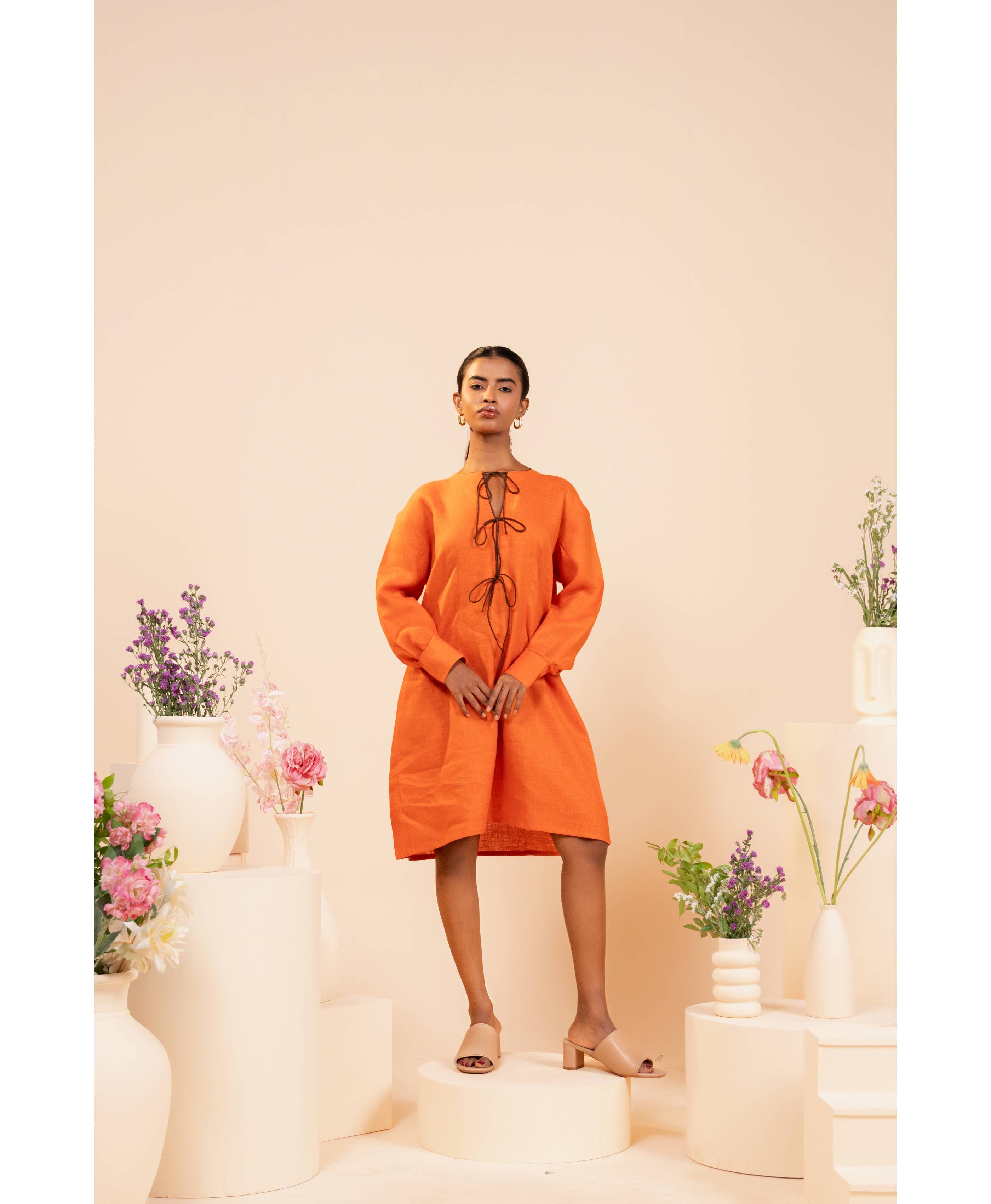 Terra Tie Linen Dress