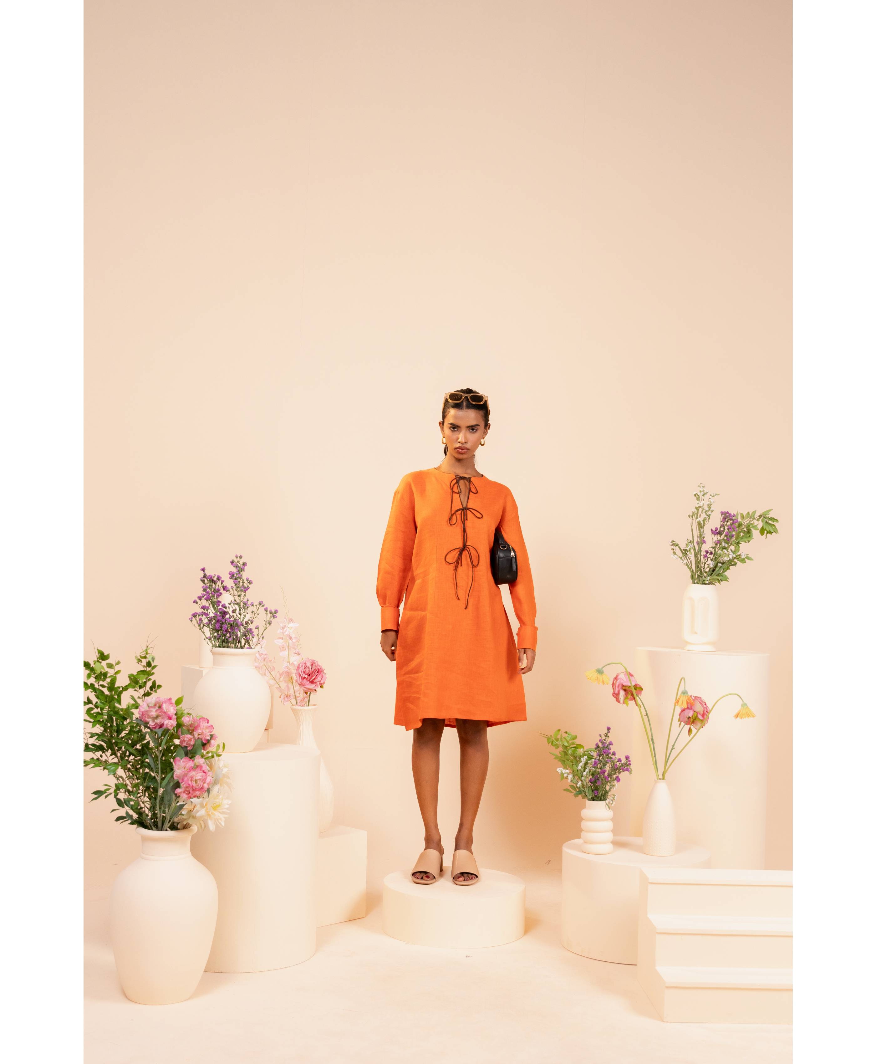 Terra Tie Linen Dress