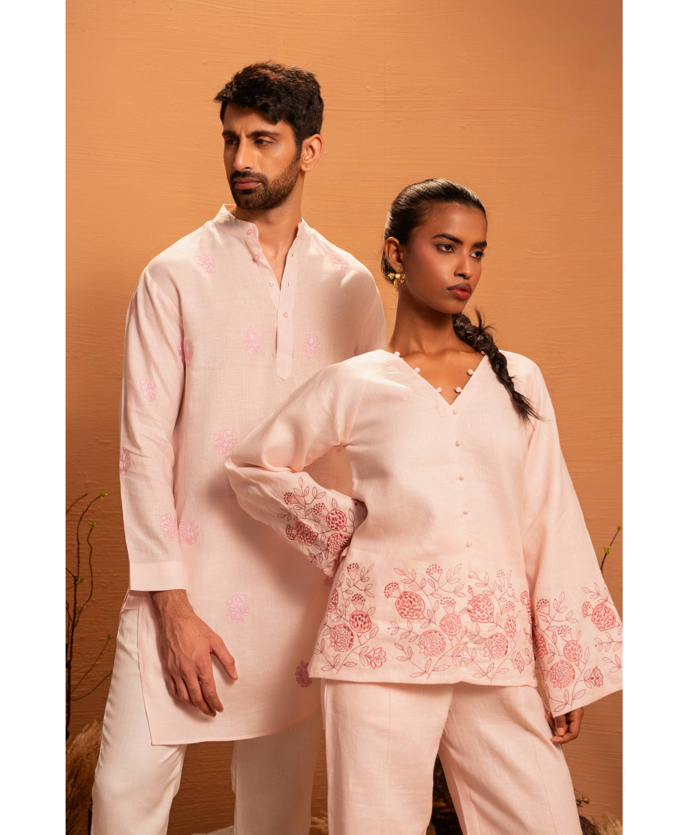 Kora Stand Collar Kurta