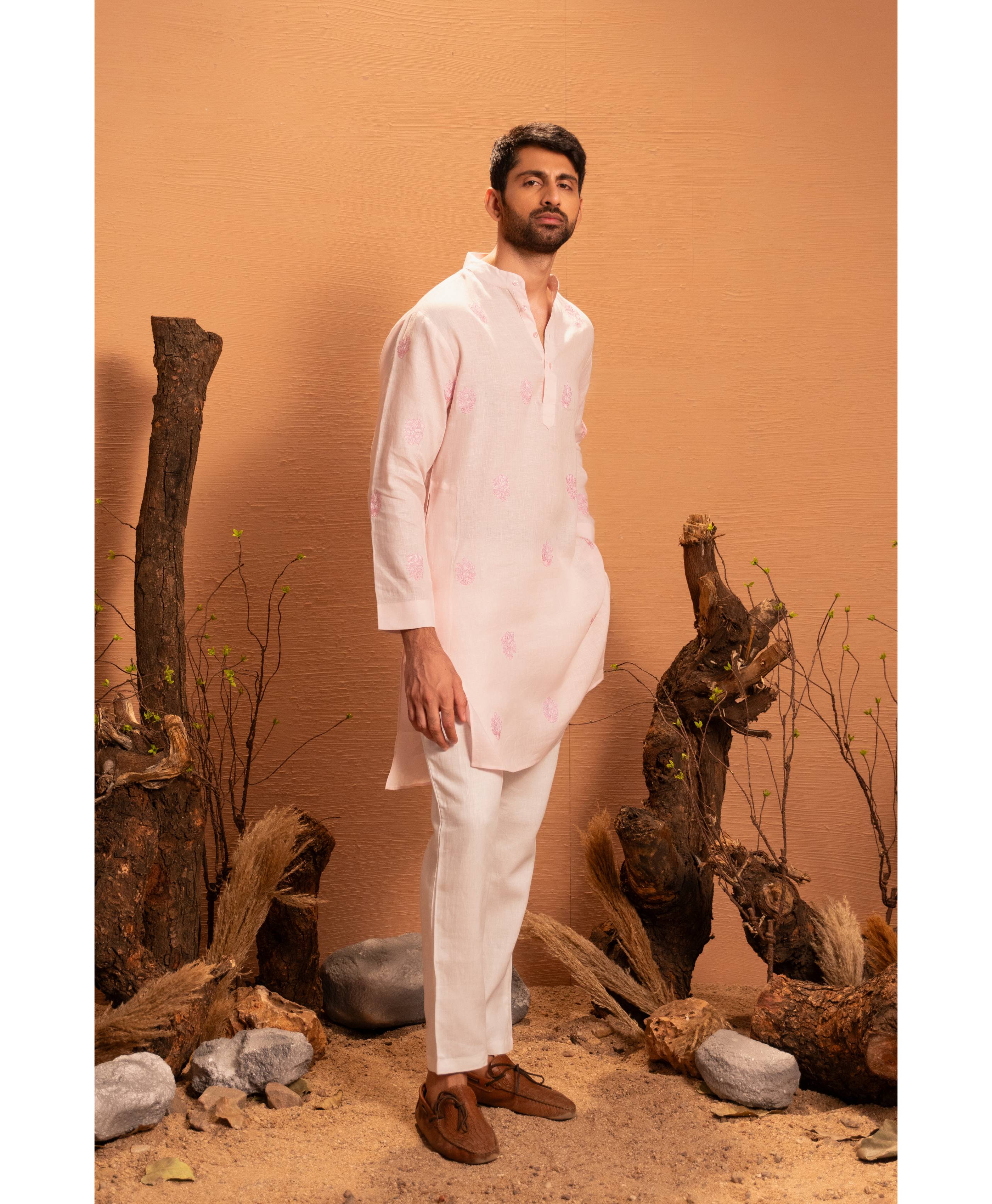 Kora Stand Collar Kurta