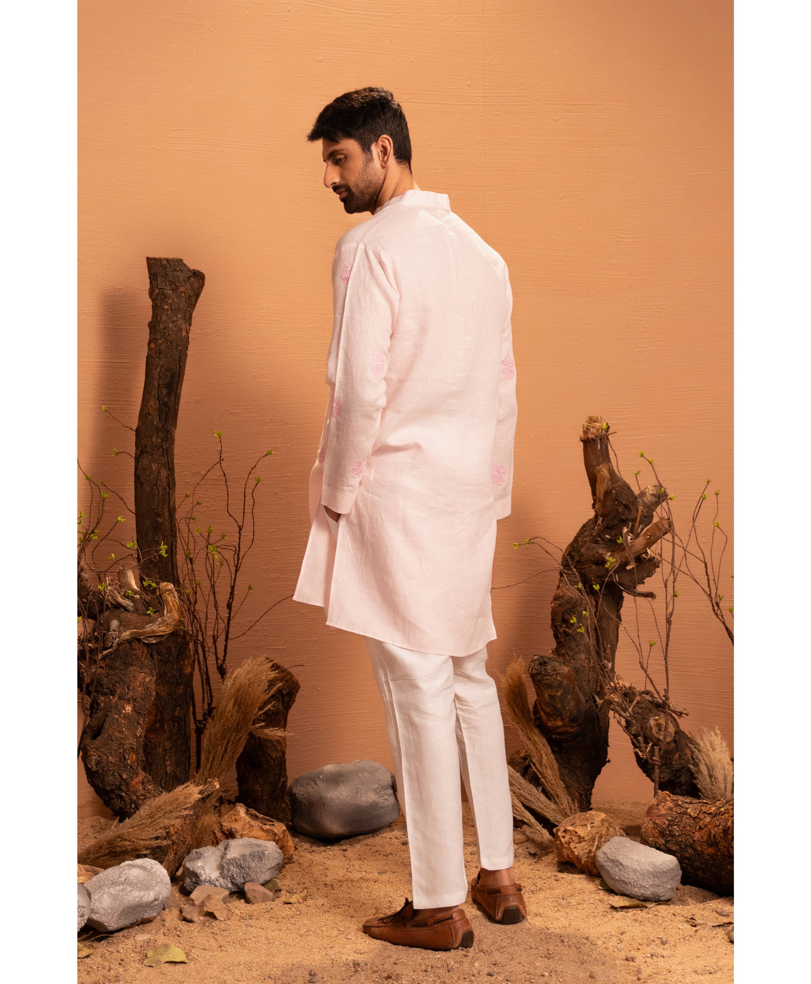 Kora Stand Collar Kurta