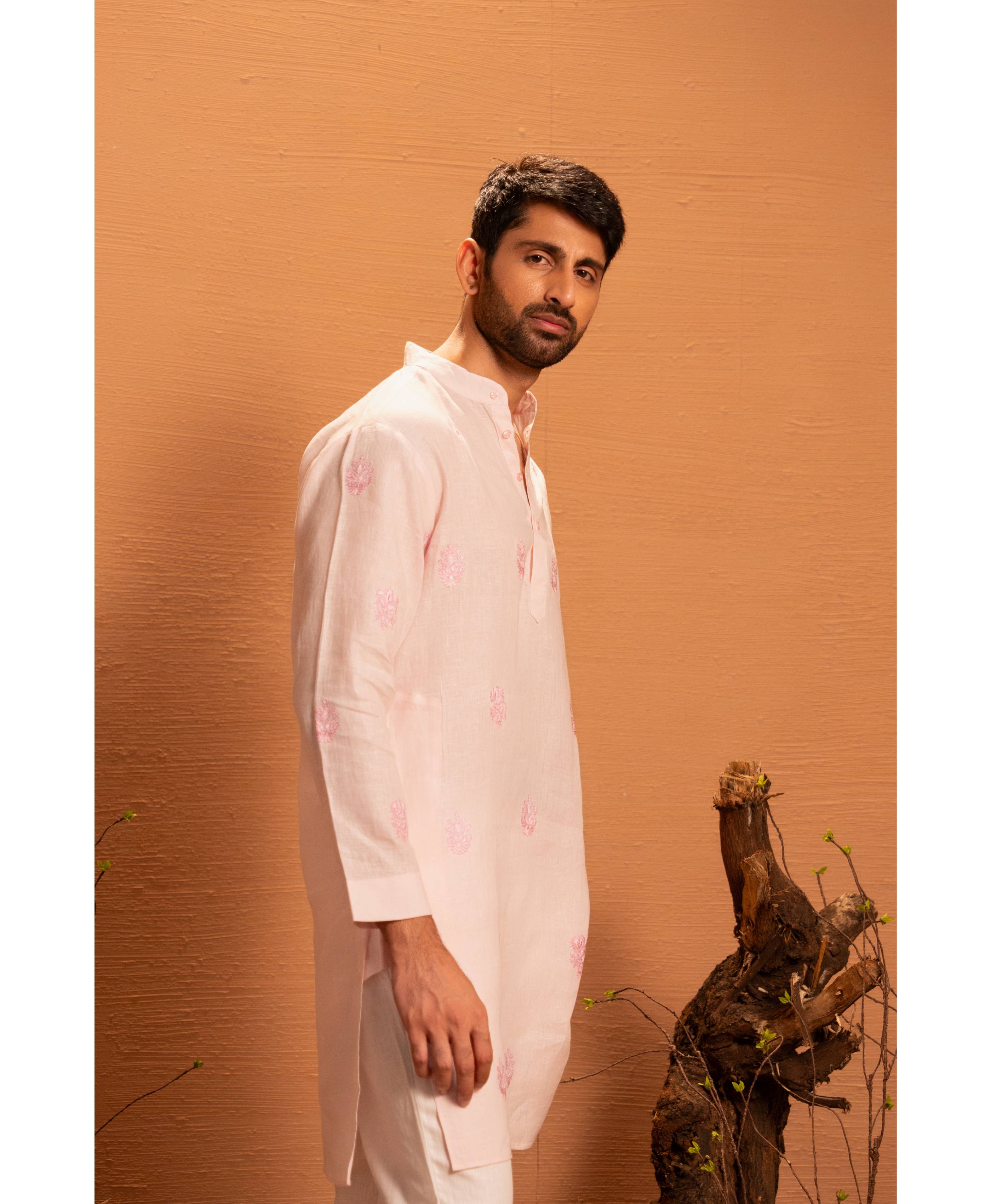 Kora Stand Collar Kurta
