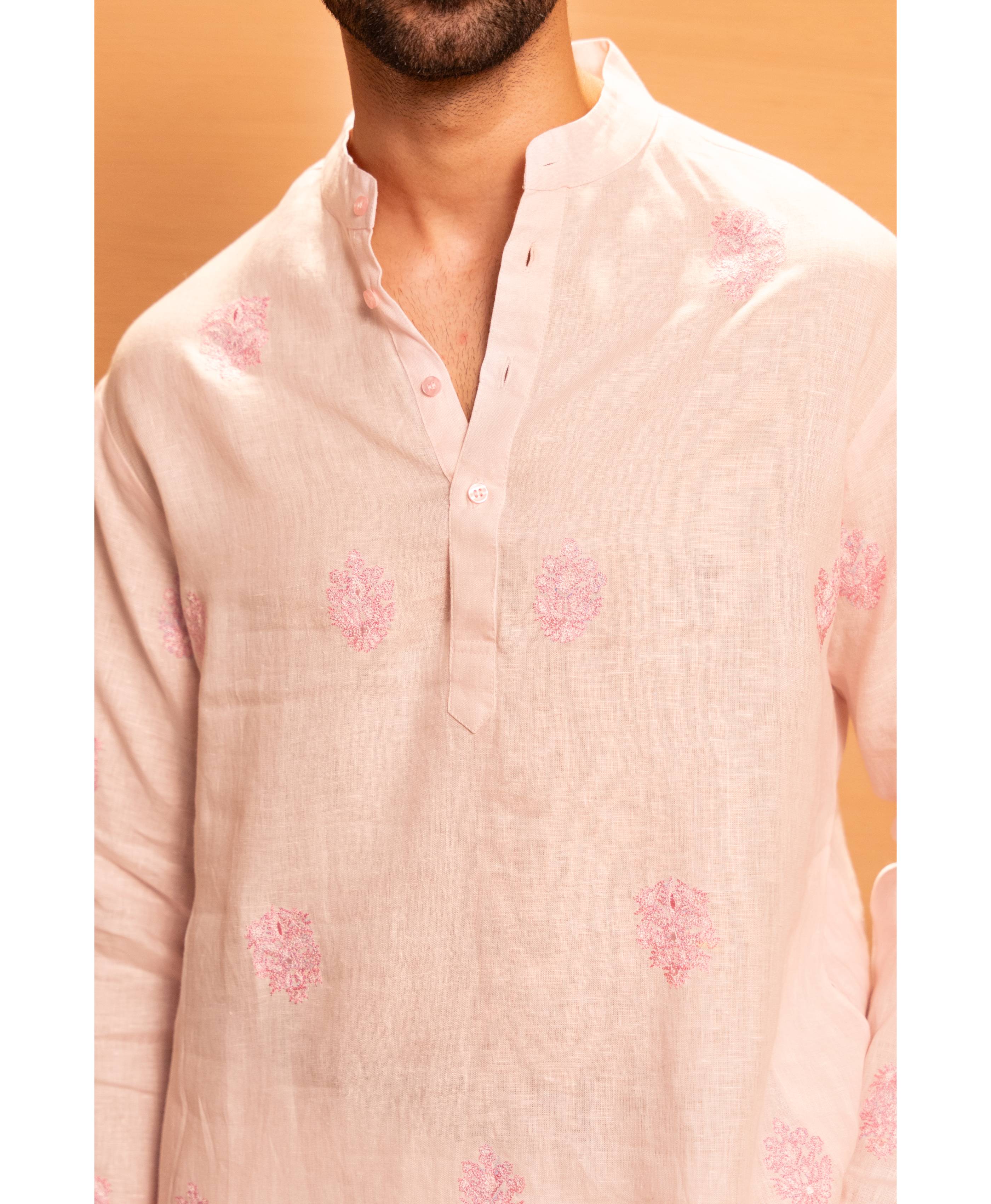 Kora Stand Collar Kurta