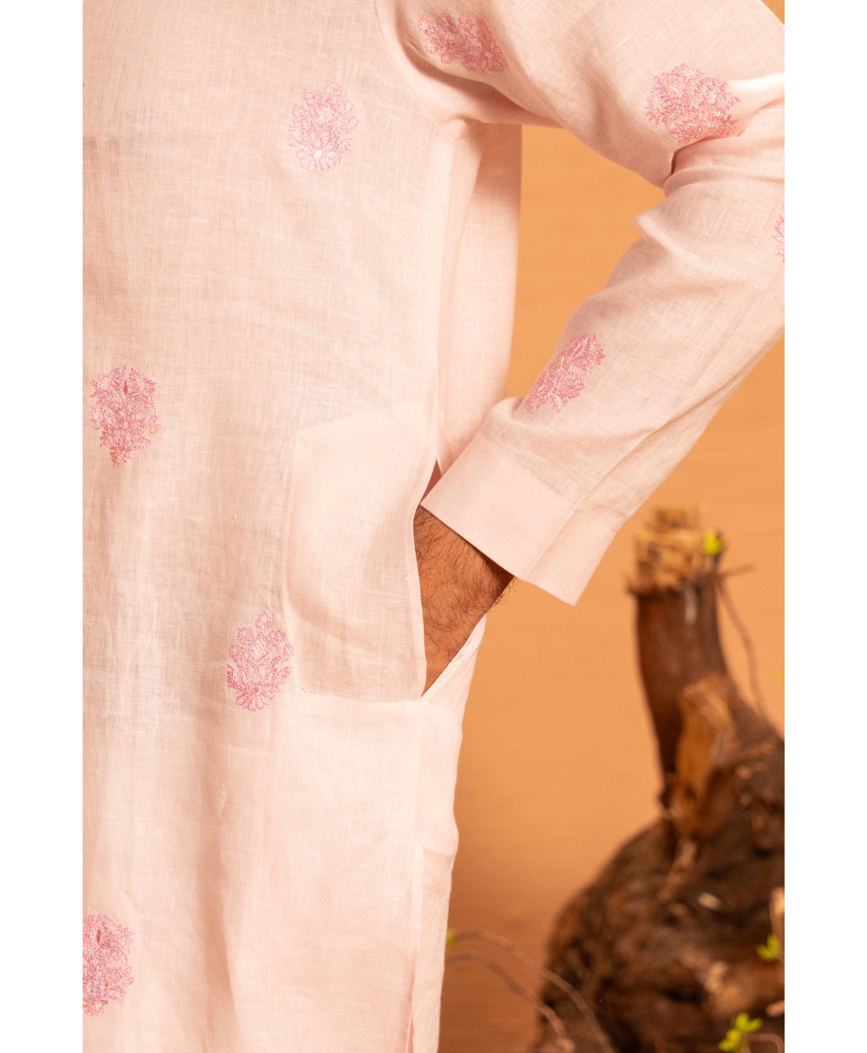 Kora Stand Collar Kurta