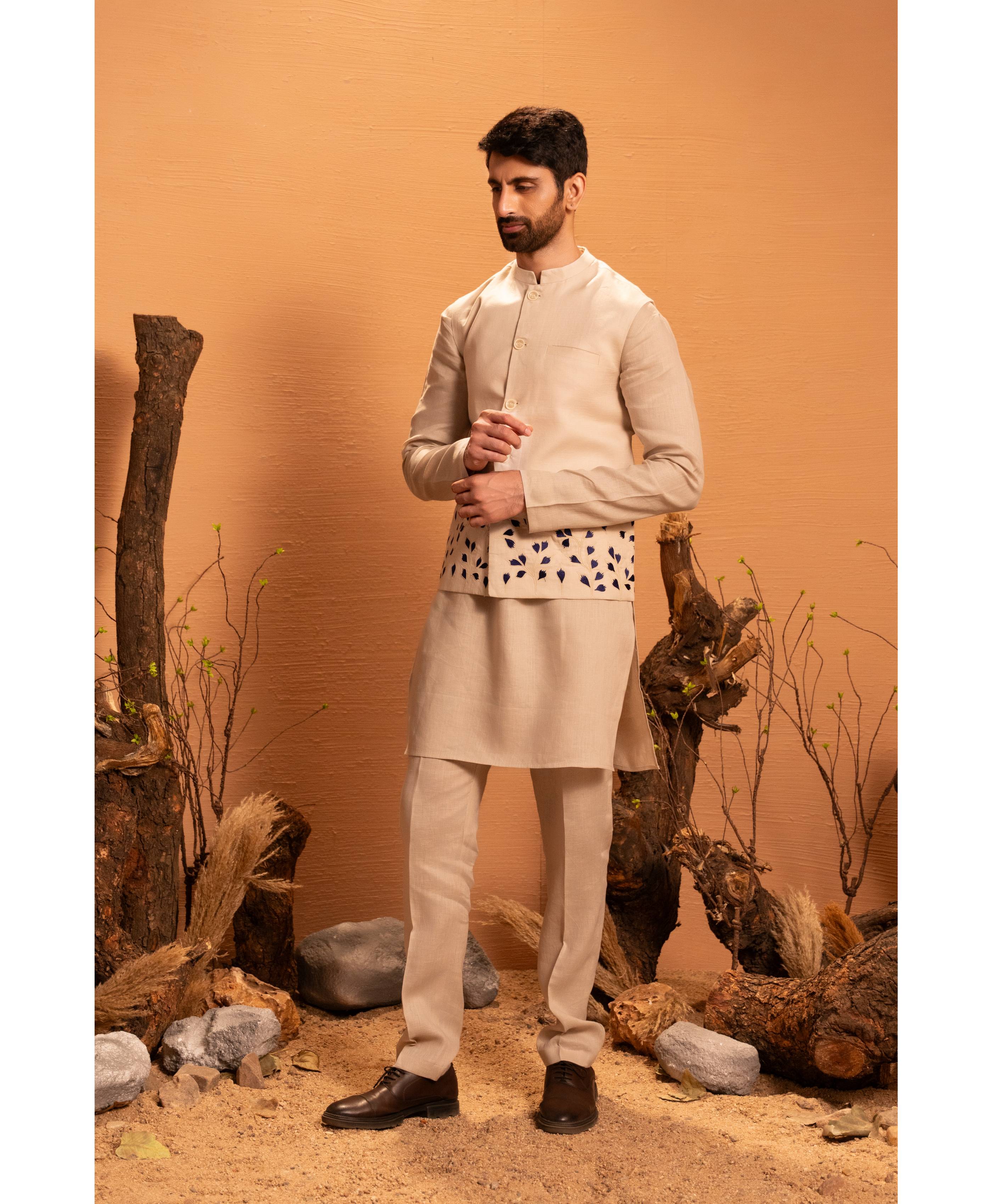 Leafscape Nehru Jacket