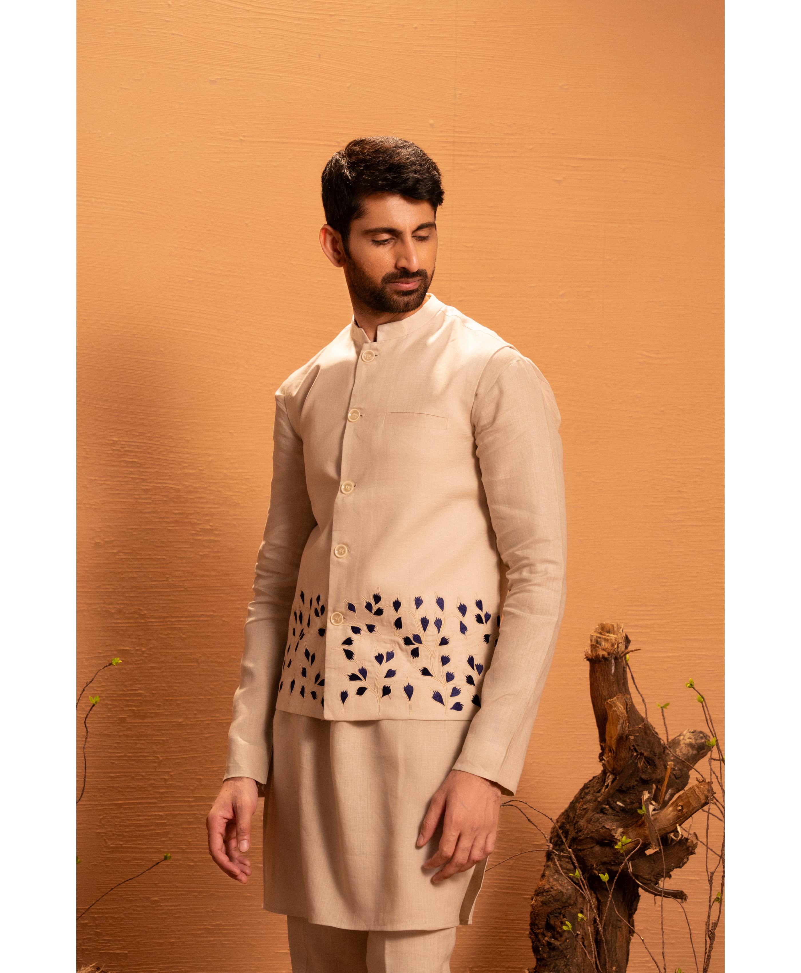 Leafscape Nehru Jacket