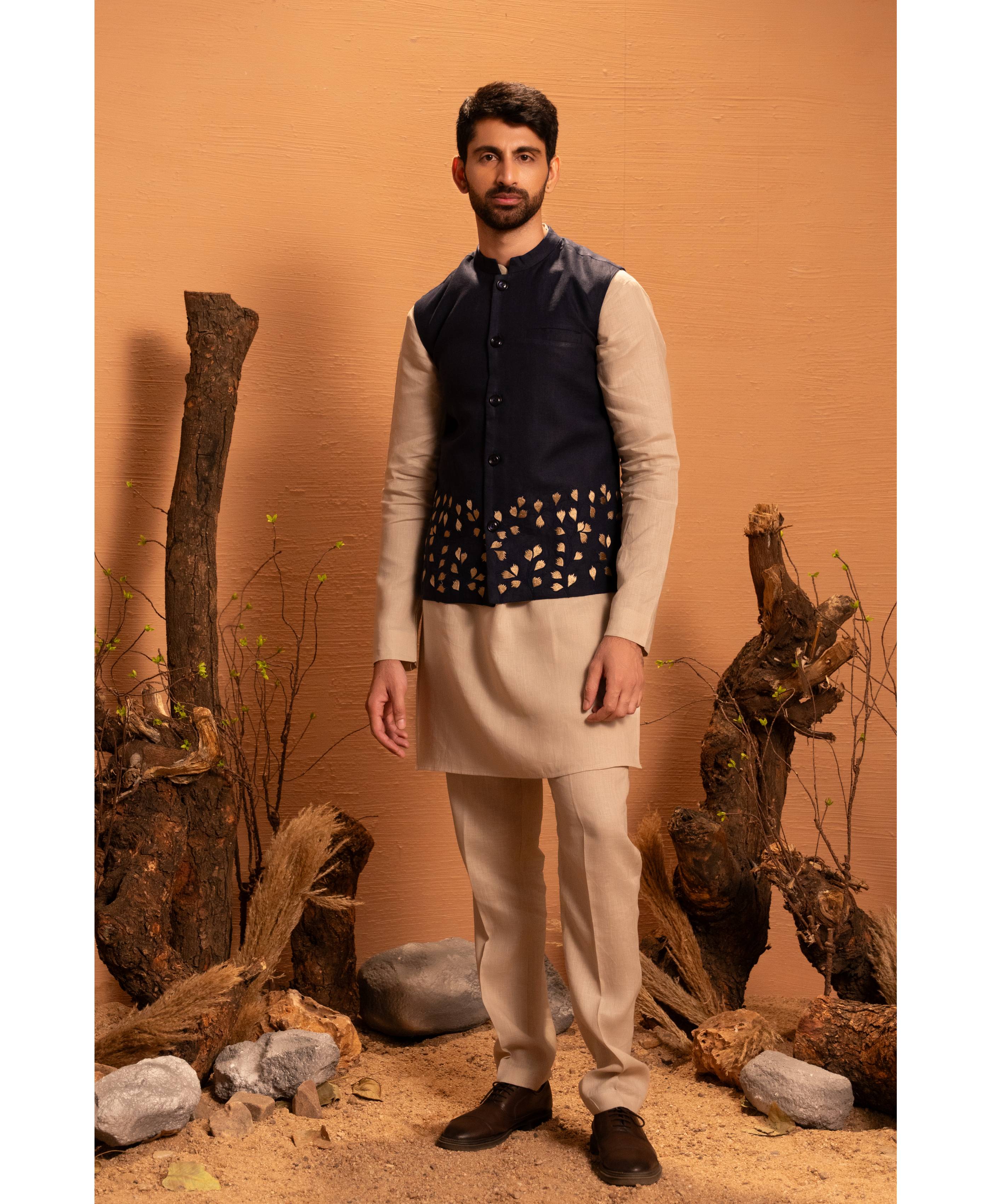 Leafscape Nehru Jacket